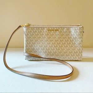 NWOT Authentic Michael Kors Double-Zip Crossbody